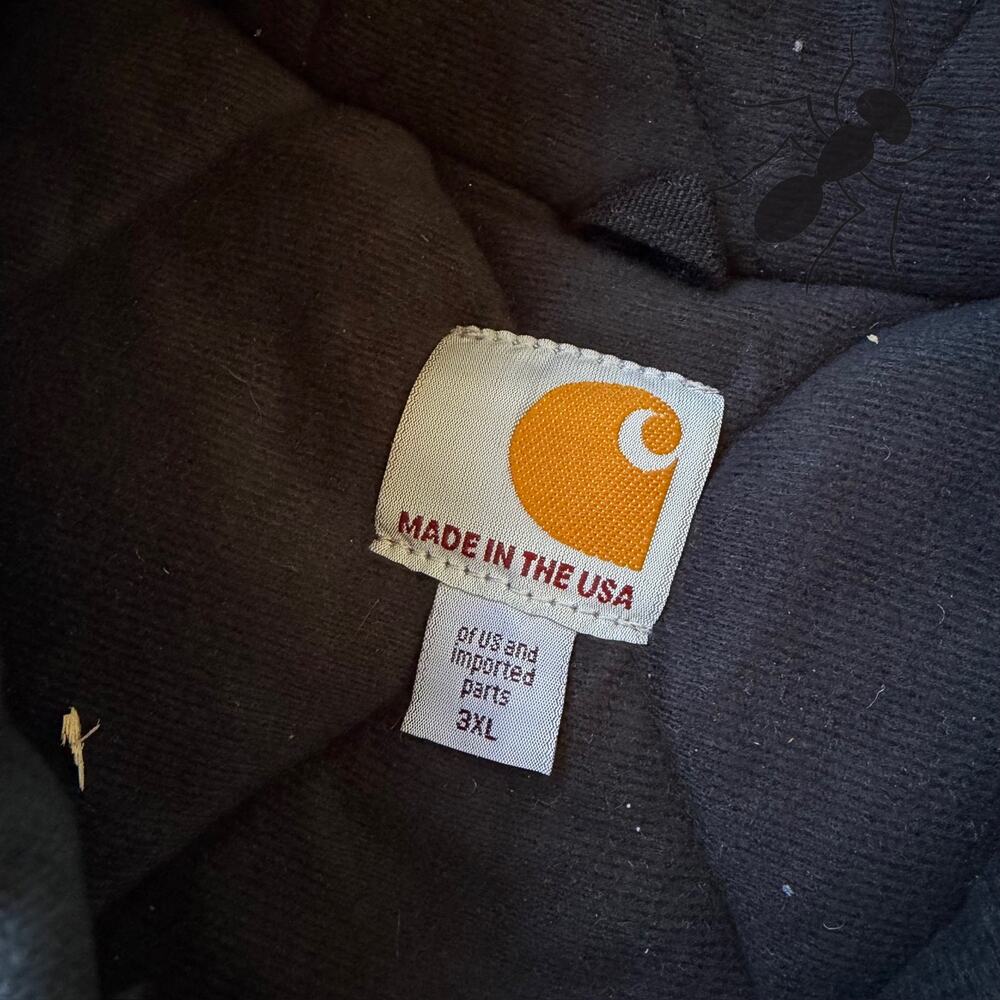 Carhartt J140 BLK black hooded work wear jacket - Picture 7 of 7
